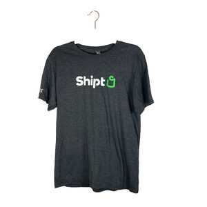 Shipt T-Shirt Sz Medium Gray Tee Two-Sided Graphic Logo Soft